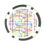 Tube Map Seamless Pattern Poker Chip Card Guard (10 pack) Back