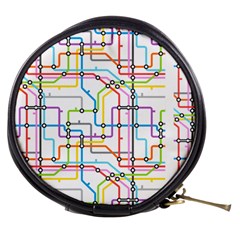 Tube Map Seamless Pattern Mini Makeup Bag