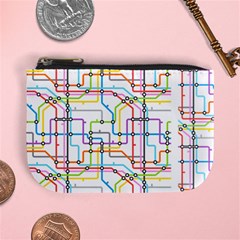 Tube Map Seamless Pattern Mini Coin Purse by Jancukart