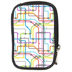 Tube Map Seamless Pattern Compact Camera Leather Case