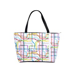 Tube Map Seamless Pattern Classic Shoulder Handbag by Jancukart