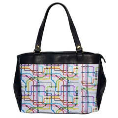 Tube Map Seamless Pattern Oversize Office Handbag