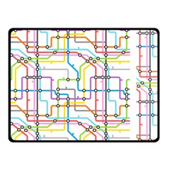 Tube Map Seamless Pattern Fleece Blanket (small) by Jancukart