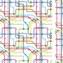 Tube Map Seamless Pattern Play Mat (rectangle) by Jancukart