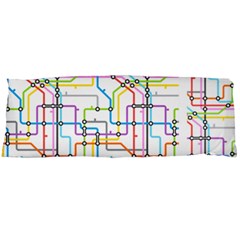 Tube Map Seamless Pattern Body Pillow Case (dakimakura)