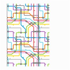 Tube Map Seamless Pattern Small Garden Flag (two Sides)