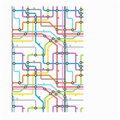 Tube Map Seamless Pattern Large Garden Flag (two Sides)