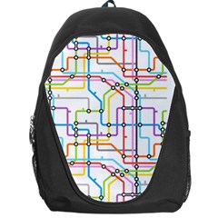 Tube Map Seamless Pattern Backpack Bag