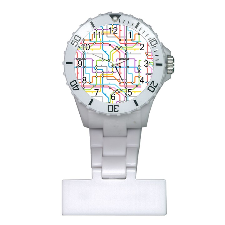 Tube Map Seamless Pattern Plastic Nurses Watch