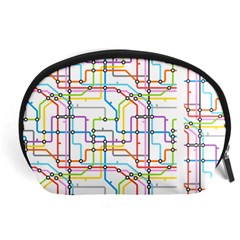 Tube Map Seamless Pattern Accessory Pouch (large)