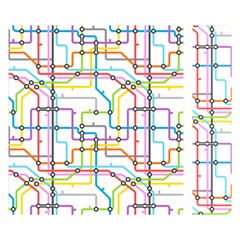 Tube Map Seamless Pattern Double Sided Flano Blanket (small) 