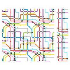 Tube Map Seamless Pattern Double Sided Flano Blanket (medium) 