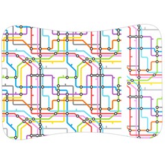 Tube Map Seamless Pattern Velour Seat Head Rest Cushion by Jancukart