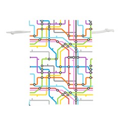 Tube Map Seamless Pattern Lightweight Drawstring Pouch (m) by Jancukart