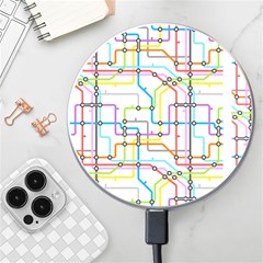 Tube Map Seamless Pattern Wireless Charger