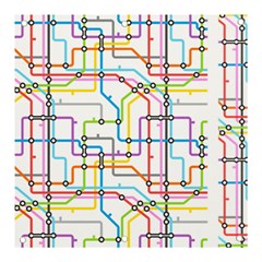 Tube Map Seamless Pattern Banner And Sign 3  X 3 