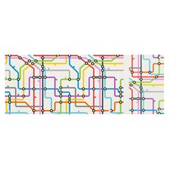 Tube Map Seamless Pattern Banner And Sign 8  X 3 