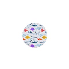 Animal Fish Bird Animals Ocean Pattern 1  Mini Buttons