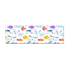 Animal Fish Bird Animals Ocean Pattern Sticker (bumper)