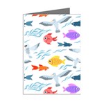 Animal Fish Bird Animals Ocean Pattern Mini Greeting Cards (Pkg of 8) Right