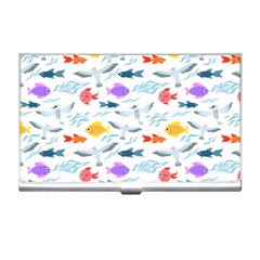 Animal Fish Bird Animals Ocean Pattern Business Card Holder by Jancukart