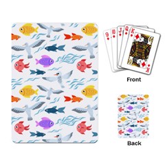 Animal Fish Bird Animals Ocean Pattern Playing Cards Single Design (rectangle)