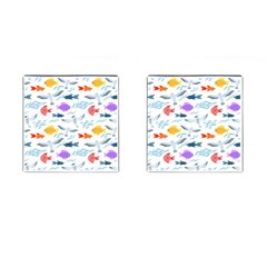 Animal Fish Bird Animals Ocean Pattern Cufflinks (square)