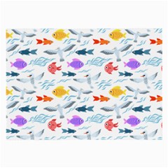 Animal Fish Bird Animals Ocean Pattern Large Glasses Cloth