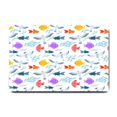 Animal Fish Bird Animals Ocean Pattern Small Doormat by Jancukart