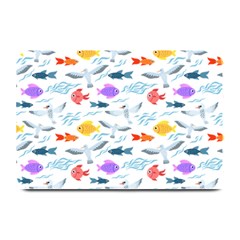 Animal Fish Bird Animals Ocean Pattern Plate Mats by Jancukart