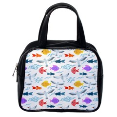 Animal Fish Bird Animals Ocean Pattern Classic Handbag (one Side)