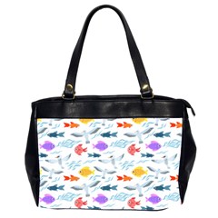 Animal Fish Bird Animals Ocean Pattern Oversize Office Handbag (2 Sides)