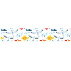 Animal Fish Bird Animals Ocean Pattern Large Flano Scarf 