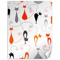 Cartoon Cat Seamless Pattern Graphic Canvas 12  X 16 