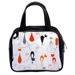 Cartoon Cat Seamless Pattern Graphic Classic Handbag (two Sides) by Jancukart