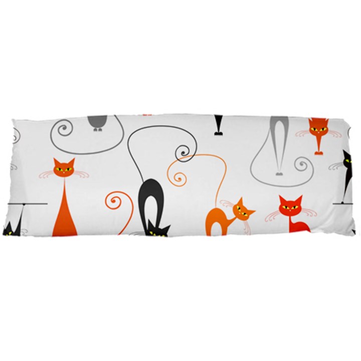 Cartoon Cat Seamless Pattern Graphic Body Pillow Case Dakimakura (Two Sides)