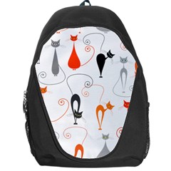 Cartoon Cat Seamless Pattern Graphic Backpack Bag