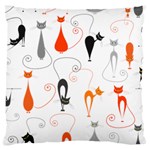 Cartoon Cat Seamless Pattern Graphic Standard Flano Cushion Case (Two Sides) Front