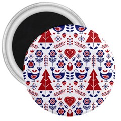 Scandinavian Folk Seamless Pattern 3  Magnets