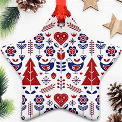 Scandinavian Folk Seamless Pattern Ornament (star)