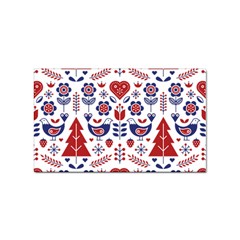 Scandinavian Folk Seamless Pattern Sticker Rectangular (100 pack)