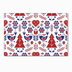 Scandinavian Folk Seamless Pattern Postcards 5  x 7  (Pkg of 10)