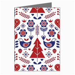 Scandinavian Folk Seamless Pattern Greeting Card