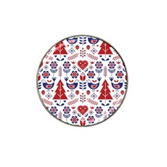 Scandinavian Folk Seamless Pattern Hat Clip Ball Marker