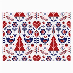 Scandinavian Folk Seamless Pattern Large Glasses Cloth (2 Sides)