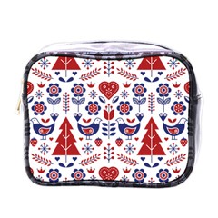 Scandinavian Folk Seamless Pattern Mini Toiletries Bag (One Side)