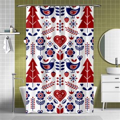 Scandinavian Folk Seamless Pattern Shower Curtain 48  x 72  (Small) 