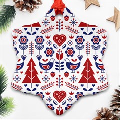 Scandinavian Folk Seamless Pattern Ornament (snowflake)