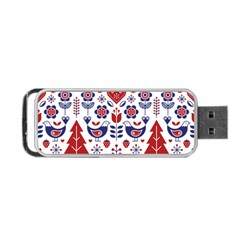 Scandinavian Folk Seamless Pattern Portable Usb Flash (two Sides)