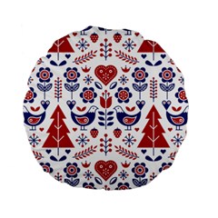 Scandinavian Folk Seamless Pattern Standard 15  Premium Round Cushions